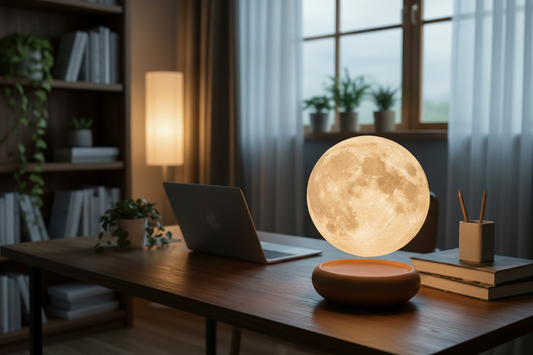 Magnetic Levitation Moon Lamp Desk Setting